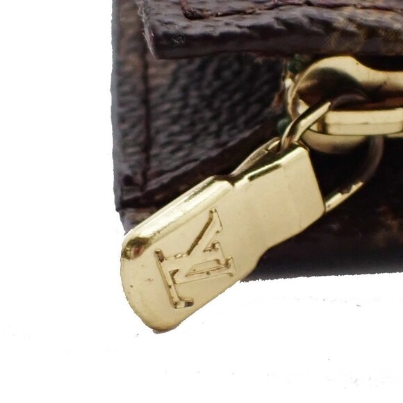 LOUIS VUITTON Logo BUCKET GM Pouch Bag Monogram Leather Brown France 04AA007 - Picture 8 of 14
